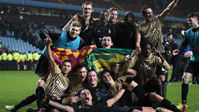 Bradford hold off Villa to reach cup final