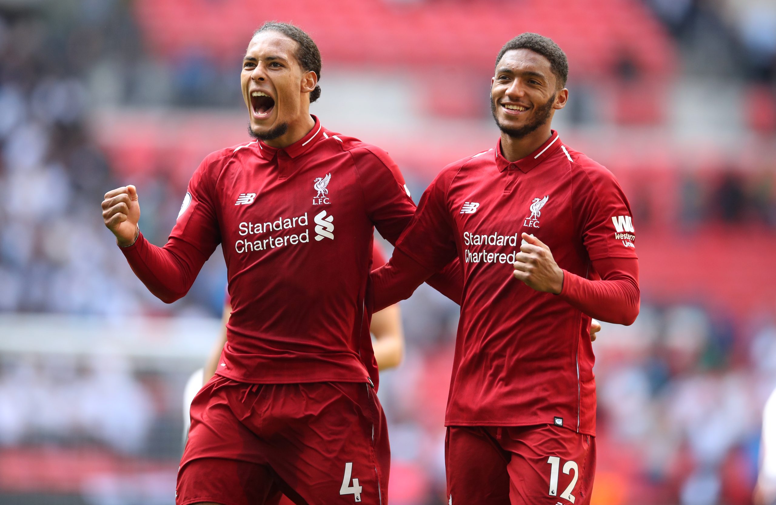 Delighted Virgil van Dijk and Joe Gomez make long-awaited Liverpool returns