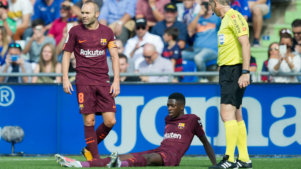 Dembele returns to Barcelona after hamstring surgery