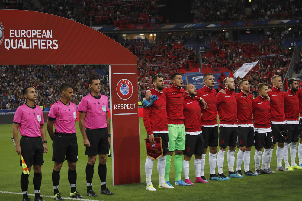 Didier Deschamps apologises to Albania following national anthem mix-up