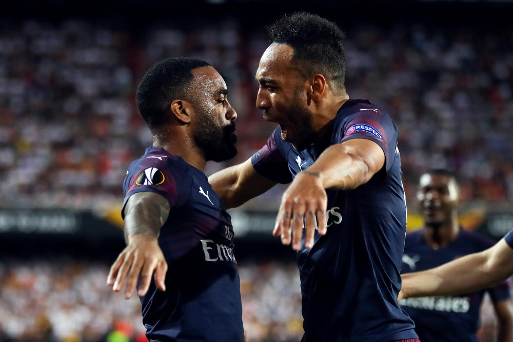 Emery hails Aubameyang and Lacazette as Arsenal reach Europa League final