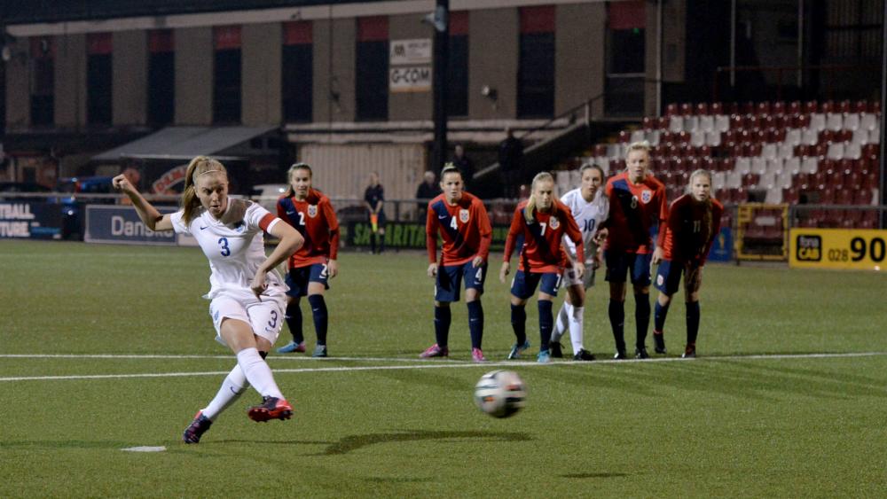 England convert penalty retake in Norway draw