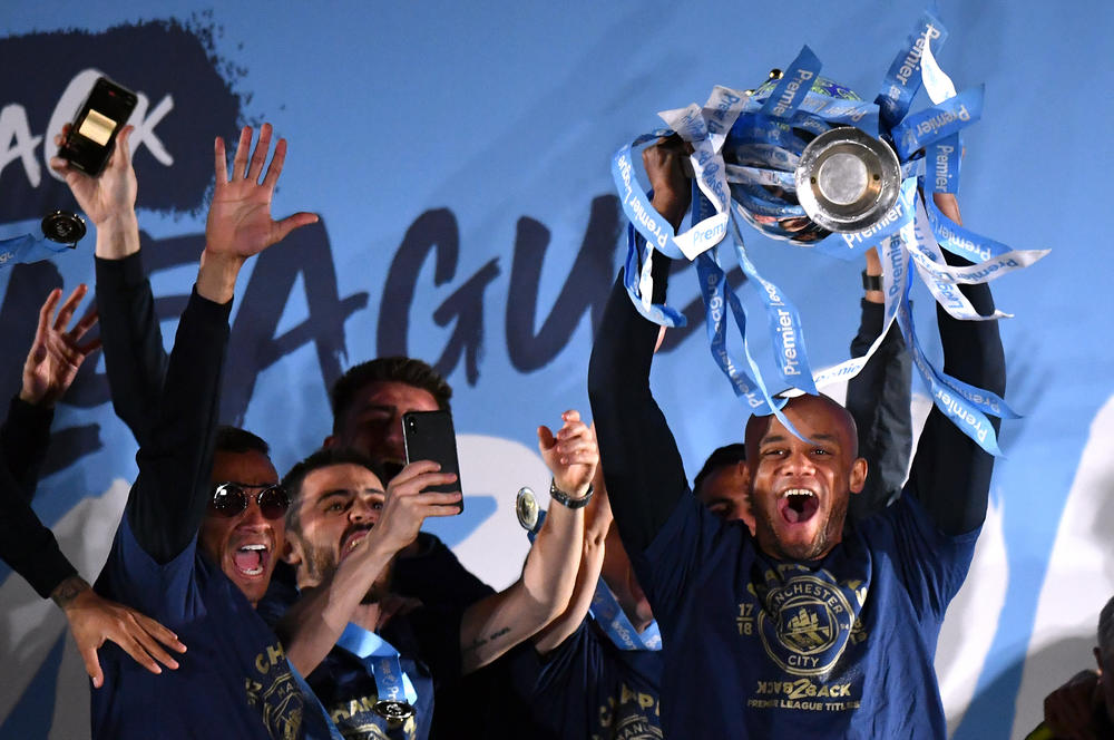Man City celebrate title triumph with 10,000 fans at Etihad Stadium