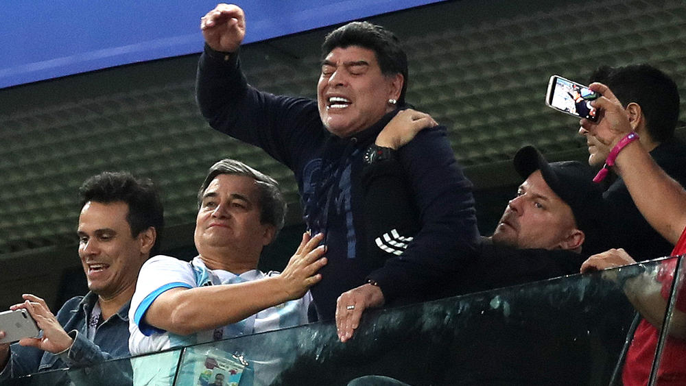 Maradona receives treatment after Argentina’s dramatic win