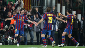 Messi magic helps holders roar on towards Madrid