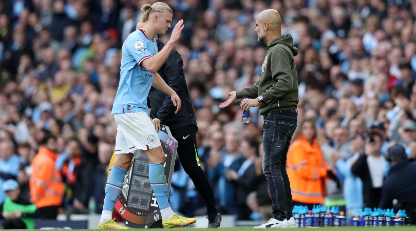 Pep Guardiola’s ‘English not good enough’ to describe Erling Haaland brilliance