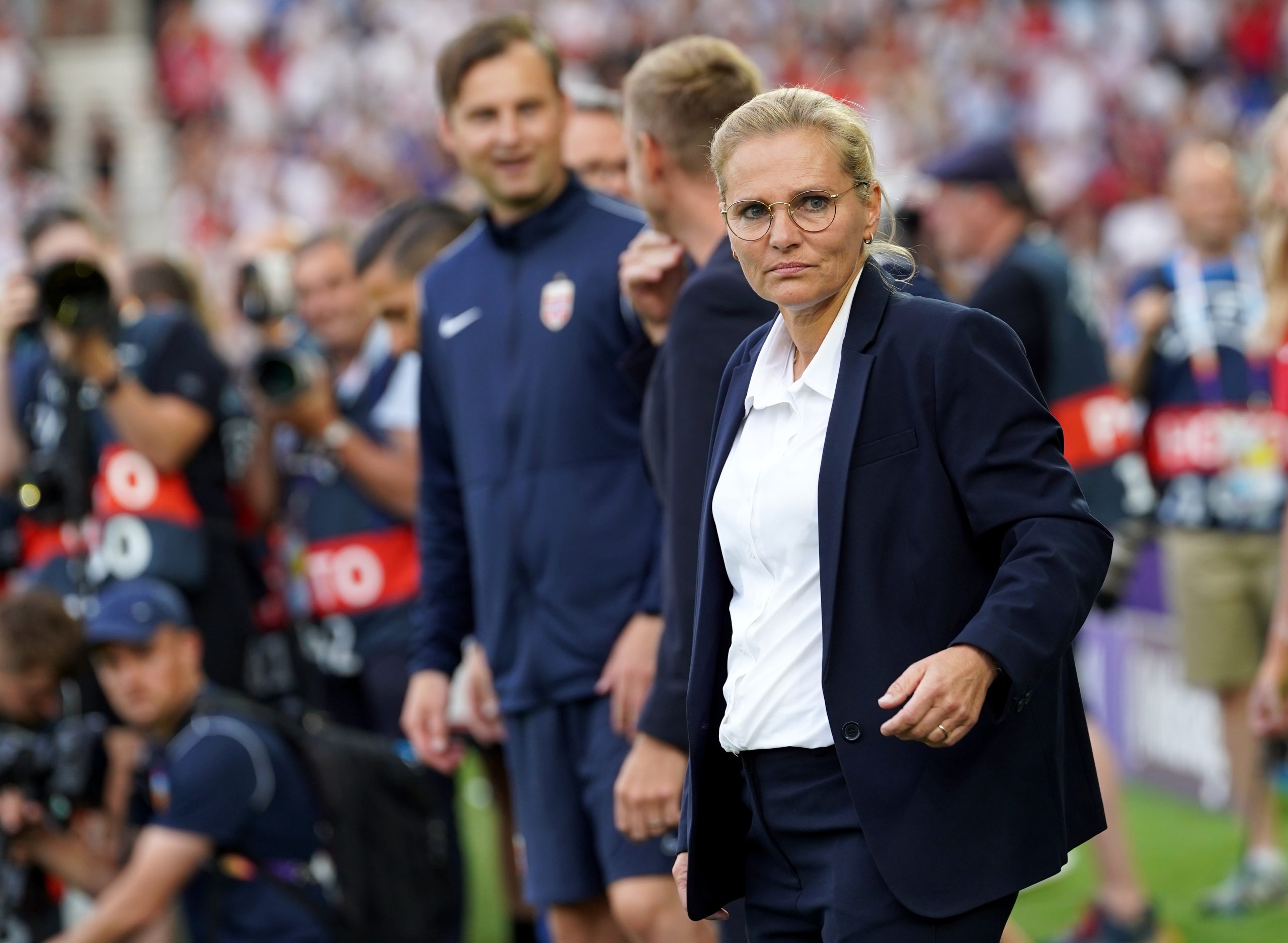 Sarina Wiegman hails eight-goal England’s performance on ‘incredible evening’
