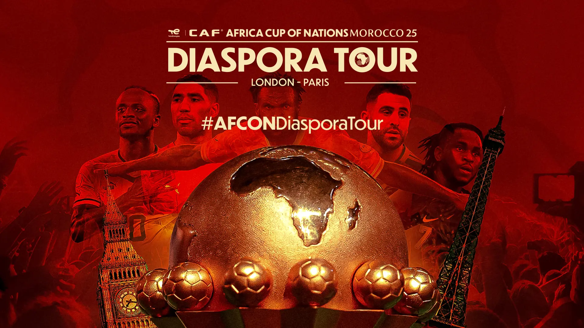Le Diaspora Tour de la TotalEnergies CAF CAN Maroc 2025 mettra en lumière le football africain à Londres et Paris