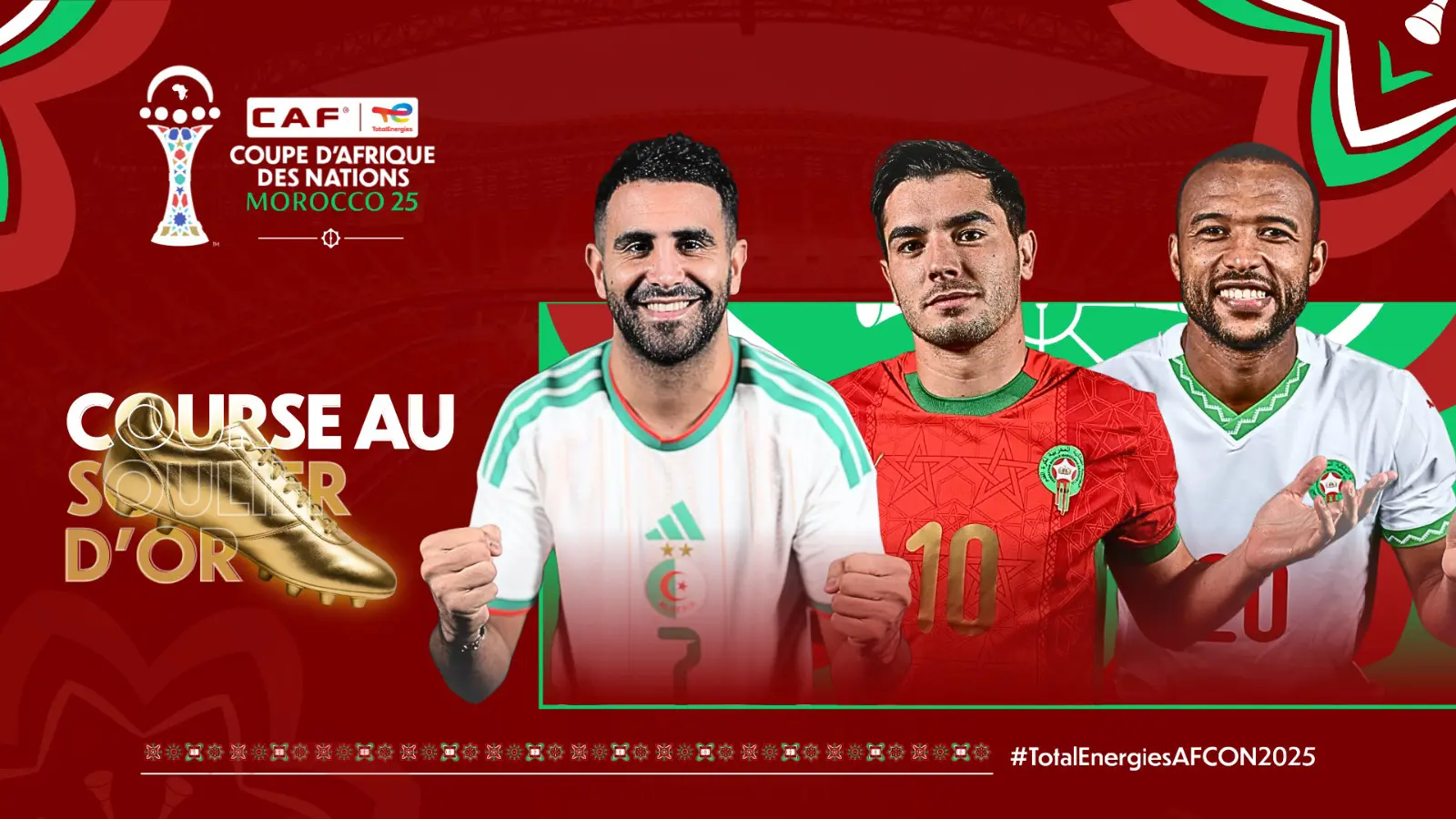 El Kaabi, Díaz et Mahrez en tête du classement des buteurs serré de la TotalEnergies CAF CAN 2025 après la phase de groupes