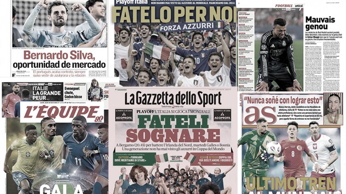 L’Italie redoute un énième fiasco, la presse salive avant le choc France-Brésil L’Italie redoute un énième fiasco, la presse salive avant le choc France-Brésil
