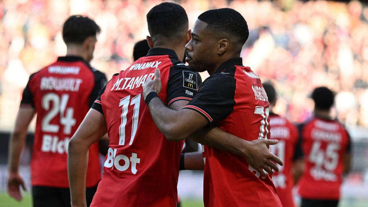 Ligue 1 : Rennes fait le spectacle à Nice, Lille accroché sur le fil par Lorient, Le Havre chute à Brest