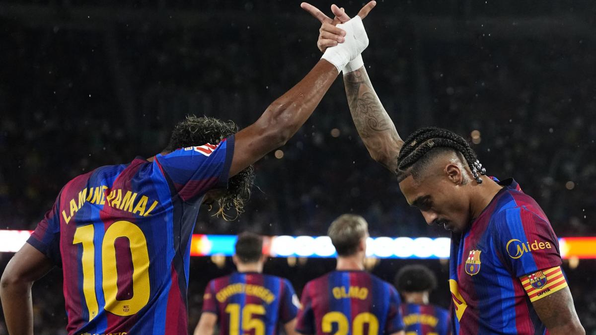 Liga : un Raphinha étincelant porte le Barça face à Séville Liga : un Raphinha étincelant porte le Barça face à Séville